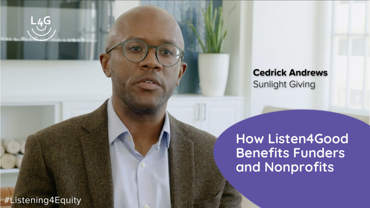 Video cover - How Listen4Good Benefits Funders and Nonprofits